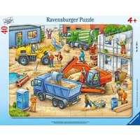 Rahmenpuzzle Ravensburger Große Baustellenfahrzeuge 40 Teile von Ravensburger