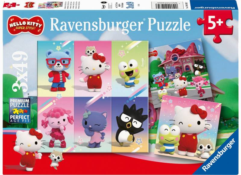 Ravensburger Hello Kitty Super Style Puzzles 3x49 Teile von Ravensburger