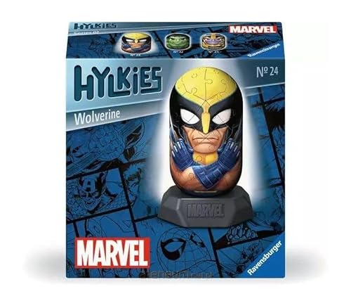 Ravensburger Hylkies: Marvel Sammelfiguren zum selbst zusammenbauen - Figur #24 - Wolverine - Aufbauen, Verlieben, Sammeln - Mini-Figuren für Fans von Deadpool und der Marvel Legends von Ravensburger