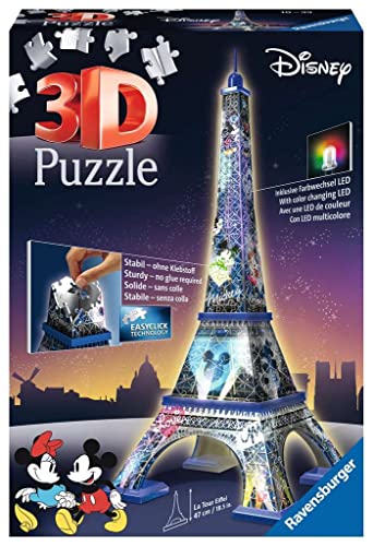 Ravensburger 12520 Mickey & Friends Disney Tour Eiffel 3D Puzzle, Mehrfarbig von Ravensburger