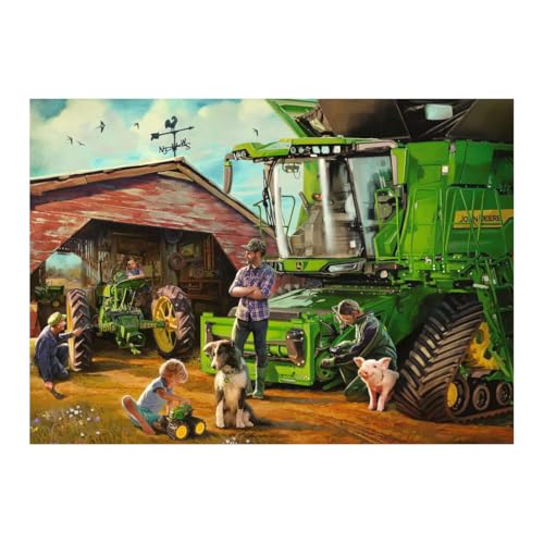 Ravensburger John Deere Then & Now 1000 Teile Puzzle für Erwachsene - 12000383 - Handwerkswerkzeuge, Made in Germany, jedes Teil passt perfekt zusammen von Ravensburger