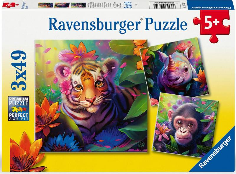 Ravensburger Jungle Babies Puzzles 3x49 Teile von Ravensburger