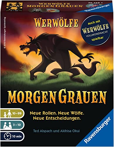 Ravensburger 26729 - Werwölfe - MorgenGrauen, Spielereihe ab 10 Jahren, Gesellschaftsspiel für 3-10 Spieler, Partyspiel, White von Ravensburger