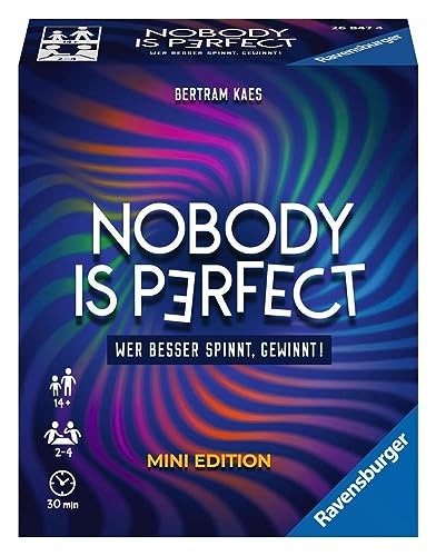 Ravensburger 26847 - Nobody is Perfect Mini Edition - Kommunikatives Kartenspiel für die ganze Familie, Spiel für Erwachsene und Jugendliche ab 14 Jahren, für 2-4 Spieler von Ravensburger