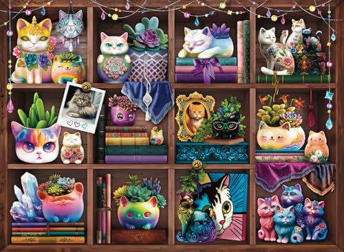 Ravensburger Puzzle 12000874 Cats and Succulents 500 Teile von Ravensburger