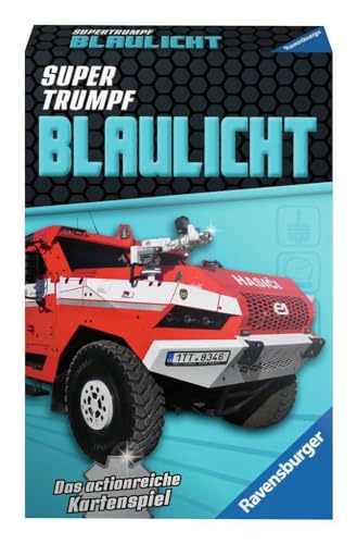 Ravensburger Kartenspiel, Supertrumpf Blaulicht 20686, Quartett und Trumpf-Spiel für Technik-Fans ab 7 Jahren von Ravensburger