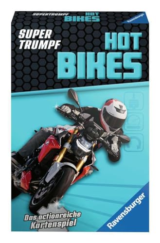 Ravensburger Kartenspiel, Supertrumpf Hot Bikes, 20693, Quartett und Trumpf-Spiel für Technik-Fans ab 7 Jahren von Ravensburger