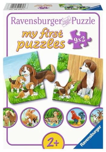 Ravensburger 5072 Kinderpuzzle-05072 Tierfamilien auf dem Bauernhof- My First 9x2 Teilen-Puzzle für Kinder ab 2 Jahren, White von Ravensburger