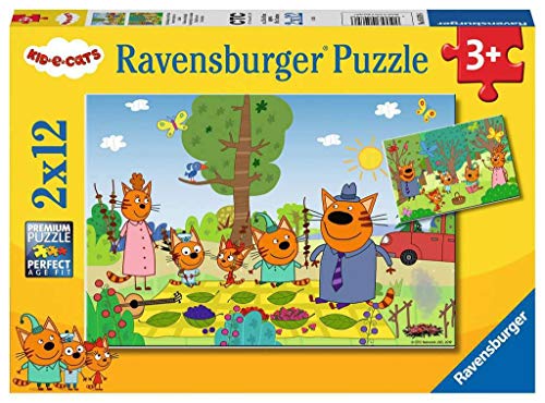 Ravensburger Kinderpuzzle 05079 - Familientag in der Natur - 2 x 12 Teile, gold von Ravensburger