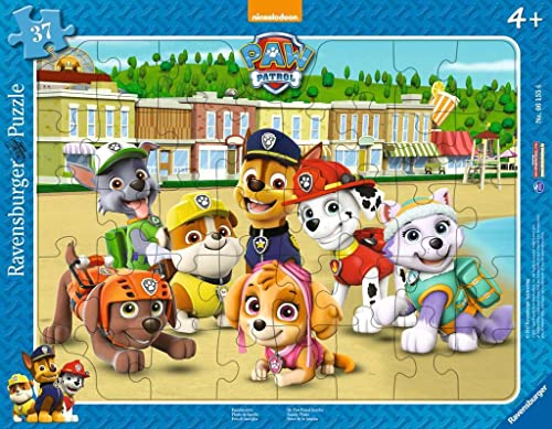 Ravensburger Kinderpuzzle - 06155 Familienfoto - Rahmenpuzzle für Kinder ab 4 Jahren, Paw Patrol Puzzle mit 37 Teilen, Berri von Ravensburger