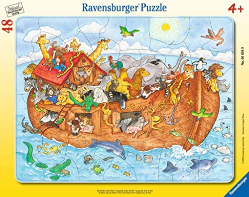 Ravensburger Kinderpuzzle - 06604 Die große Arche Noah - Rahmenpuzzle für Kinder ab 4 Jahren, mit 48 Teilen von Ravensburger