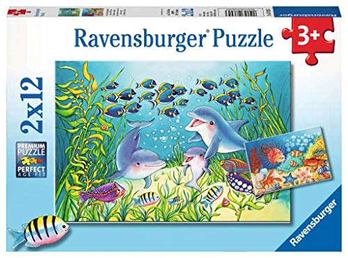 Ravensburger Kinderpuzzle 07625 - Auf dem Meeresgrund - 2 x 12 Teile von Ravensburger