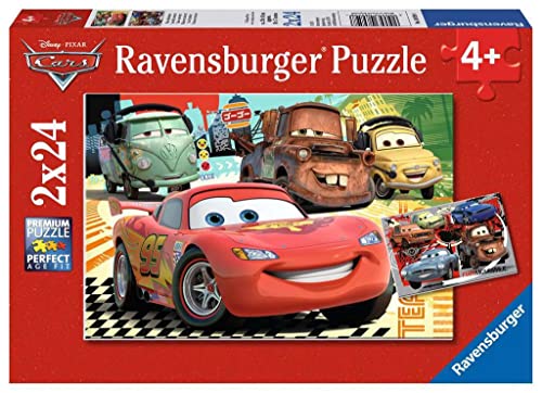 Ravensburger Kinderpuzzle - 08959 Neue Abenteuer - Puzzle für Kinder ab 4 Jahren, Disney Cars Puzzle mit 2x24 Teilen von Ravensburger