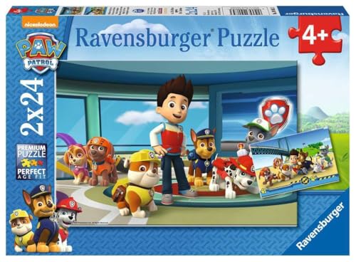 Ravensburger Kinderpuzzle - 09085 Hilfsbereite Spürnasen - Puzzle für Kinder ab 4 Jahren, Paw Patrol Puzzle mit 2x24 Teilen, Berry von Ravensburger