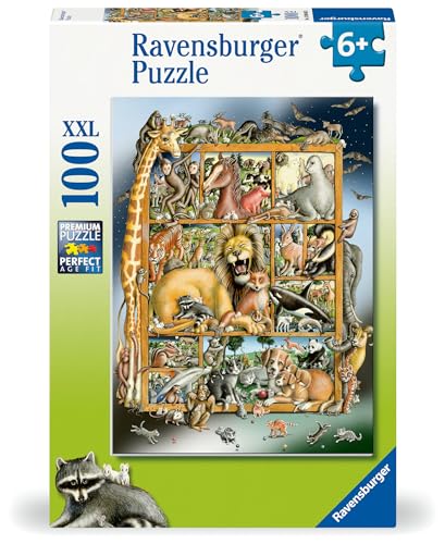 Ravensburger Kinderpuzzle - 12000862 Tiere im Regal - 100 Teile XXL Puzzle für Kinder ab 6 Jahren von Ravensburger