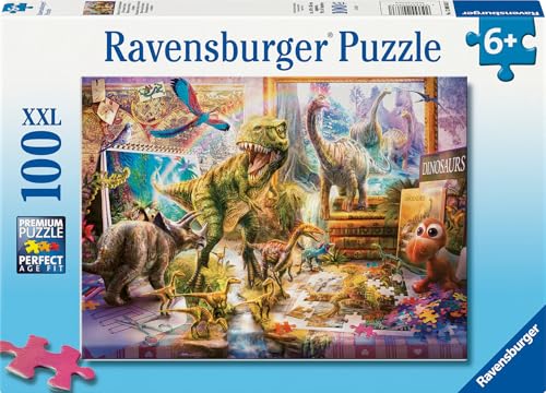 Ravensburger Kinderpuzzle - 12000863 Dinos im Kinderzimmer - 100 Teile XXL Puzzle für Kinder ab 6 Jahren von Ravensburger