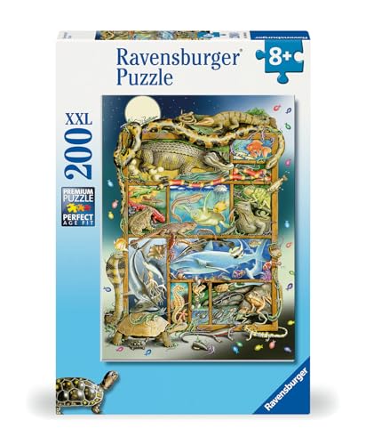 Ravensburger Kinderpuzzle - 12000866 Reptilien im Regal - 200 Teile XXL Puzzle für Kinder ab 8 Jahren von Ravensburger