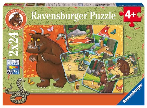 Ravensburger Kinderpuzzle 12001050-25 Jahre Grüffelo! - 2x24 Teile Grüffelo Puzzle für Kinder ab 4 Jahren von Ravensburger