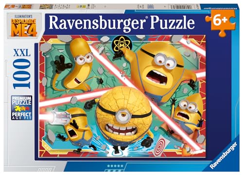 Ravensburger Kinderpuzzle 12001062 - Despicable Me 4 - 100 Teile XXL Minions Puzzle für Kinder ab 6 Jahren von Ravensburger