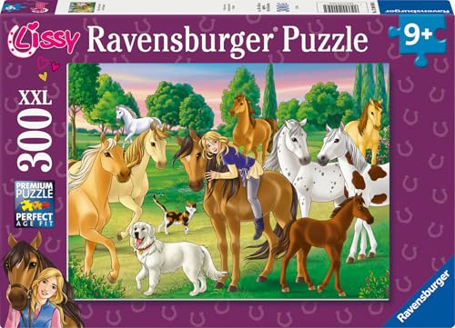 Ravensburger Kinderpuzzle - 12004009 - Lissy und Arcado auf der Koppel - 300 Teile XXL Lissy Puzzle für Kinder ab 9 Jahren, Pferde Geschenke Mädchen und Jungen von Ravensburger