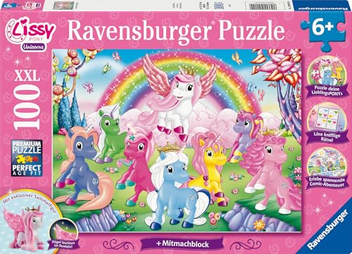 Ravensburger Kinderpuzzle - Lissy Pony Activity - 100 Teile Activity Puzzle mit Rätselblock, Comic und exklusiver Lissy Pony Figur für Lissy Pony-Fans ab 6 Jahren von Ravensburger