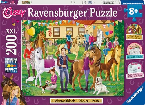 Ravensburger Kinderpuzzle - Lissy Activity - 200 Teile Activity Puzzle mit Rätselblock, Comic, Sticker und Poster für Lissy-Fans ab 8 Jahren von Ravensburger