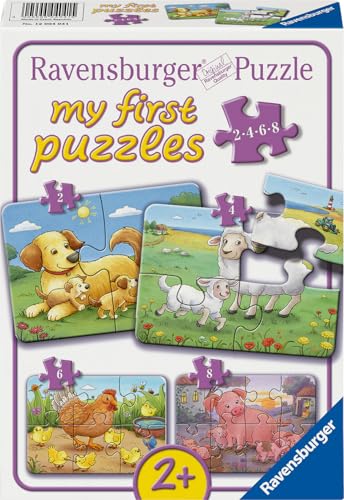 Ravensburger Kinderpuzzle - 12004041 - Kleine Bauernhoftiere - My First Puzzle mit 2,4,6,8 Teilen - Tier-Puzzle für Kinder ab 2 Jahren von Ravensburger