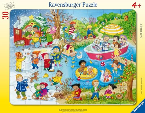 Ravensburger Kinderpuzzle - 12004043 Die Jahreszeiten am See - Rahmenpuzzle für Kinder ab 4 Jahren, mit 40 Teilen Ravensburger Kinderpuzzle - 12004043 Die Jahreszeiten am See - Rahmenpuzzle für Kinder ab 4 Jahren, mit 40 Teilen von Ravensburger