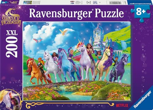 Ravensburger Kinderpuzzle - 12004165 - Unicorn Academy - Einhorn-Puzzle für Kinder ab 8 Jahren, mit 200 Teilen im XXL-Format, Einhorn-Geschenke von Ravensburger