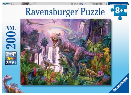 Ravensburger Kinderpuzzle - 12892 Dinosaurierland - Dino-Puzzle für Kinder ab 8 Jahren, mit 200 Teilen im XXL-Format von Ravensburger