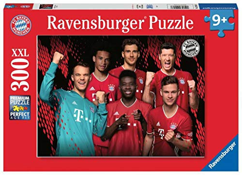 Ravensburger Kinderpuzzle - 12918 FC Bayern Saison 2020/21 - FC Bayern München-Puzzle für Kinder ab 9 Jahren, mit 300 Teilen im XXL-Format von Ravensburger