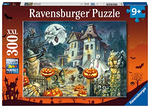 Ravensburger Kinderpuzzle - 13264 Das Halloweenhaus - Halloween-Puzzle für Kinder ab 9 Jahren, mit 300 Teilen im XXL-Format von Ravensburger