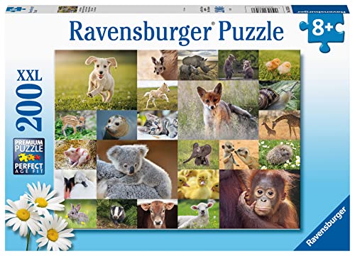 Ravensburger Kinderpuzzle - 13353 Süße Tierbabys - 200 Teile Puzzle für Kinder ab 8 Jahren, White von Ravensburger