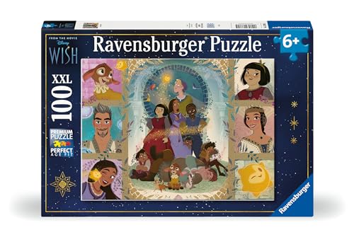 Ravensburger Kinderpuzzle 13389 - Disney Wish - 100 Teile XXL Disney Wish Puzzle für Kinder ab 6 Jahren, White von Ravensburger