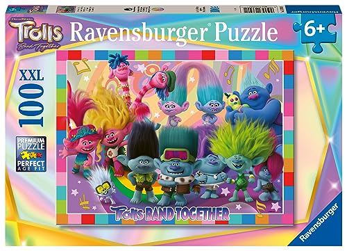 Ravensburger Kinderpuzzle 13390 - Die Trolls-Band - 100 Teile XXL Trolls Puzzle für Kinder ab 6 Jahren von Ravensburger