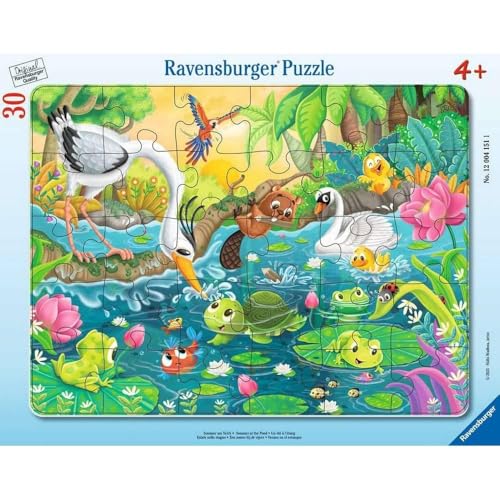 Ravensburger - Kinderpuzzle - Rahmenpuzzle 30-48 Teile - Sommer am Teich - Mädchen oder Jungen ab 4 Jahren - Hochwertiges Puzzle - Dicker und robuster Karton - 12004151 Ravensburger - Kinderpuzzle - Rahmenpuzzle 30-48 Teile - Sommer am Teich - Mädchen oder Jungen ab 4 Jahren - Hochwertiges Puzzle - Dicker und robuster Karton - 12004151 von Ravensburger