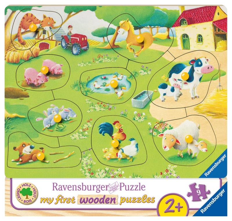 Ravensburger Knopfpuzzle Kleiner Bauernhof 9 Teile von Ravensburger