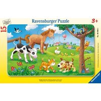 Rahmenpuzzle Ravensburger Knuffige Tierfreunde 15 Teile von Ravensburger