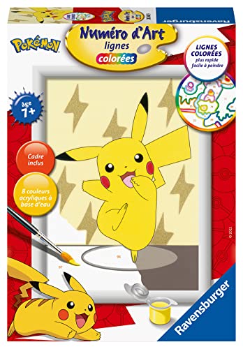 Ravensburger - Kunstnummern-Format 13 x 18 cm – Pikachu – Kreativset – Malen nach Zahlen – Entspannung und Kreativität – ab 7 Jahren – 20240, bunt von Ravensburger