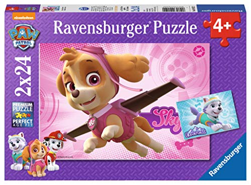 Ravensburger - 09152 Paw Patrol Skye und Everest Puzzle - 2x24 Teile 9152 von Ravensburger