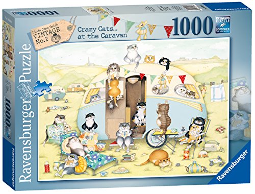 Ravensburger Linda Jane Smith Vintage No. 2 Verrückte Katzen... bei der Karawane Spielset Puzzle, 1000 Einzelteile von Ravensburger