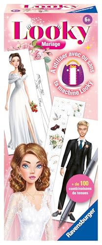 Ravensburger Looky Hochzeit – allein oder mit der Looky-Maschine verwendet Werden – Modell Damen und Herren – Kreativzeit – Modezeichnung – Stil – Entspannung und kreative Aktivität – ab 6 Jahren – von Ravensburger