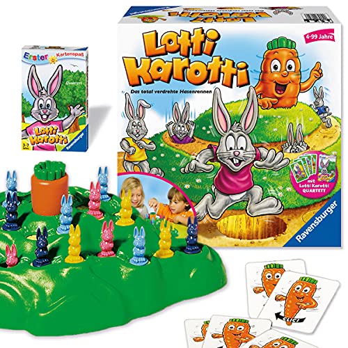 Ravensburger Lotti Karotti Plus Quartett Kartenspiel, Gesellschaftsspiel für Kinder ab 4 Jahren und Erwachsene, 2-4 Spieler, [Exklusiv bei Amazon] - Ostergeschenke für Kinder von Ravensburger