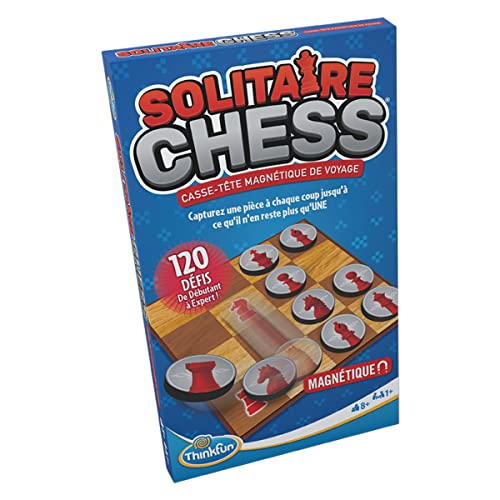 Ravensburger - Magnetische Logikspiele – Thinkfun – Solitaire Chess – 120 Herausforderungen – 1 Spieler ab 8 Jahren – Reiseversion – 76517 – französische Version von Ravensburger