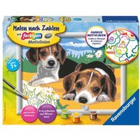 Ravensburger Malen nach Zahlen, Jack Russel Welpen, Malset von Ravensburger