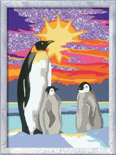 Ravensburger CreArt 20162 - Pinguinliebe - Malen nach Zahlen Pinguin für Kinder ab 9 Jahre von Ravensburger