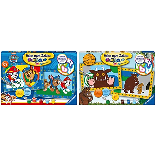 Ravensburger Malen nach Zahlen 20286 - Paw Patrol - Kinder 5-7 Jahre & Malen nach Zahlen 20054 Der Grüffelo Kinder 5-7 Jahren von Ravensburger