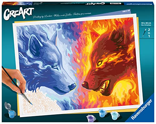 Ravensburger CreArt - Malen nach Zahlen 23549 - Feuer & EIS - ab 14 Jahren von Ravensburger