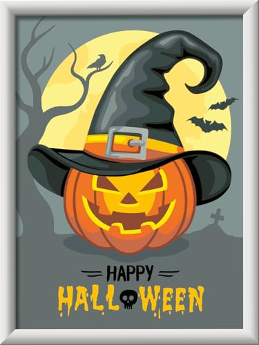 Ravensburger CreArt 23601 - Happy Halloween - Malen nach Zahlen Halloween für Kinder ab 9 Jahre von Ravensburger