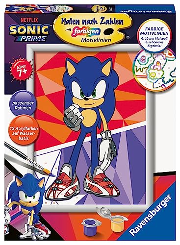 Ravensburger CreArt 23636 - Sonic: New Yoke City - Malen nach Zahlen Sonic Prime für Kinder ab 7 Jahre von Ravensburger